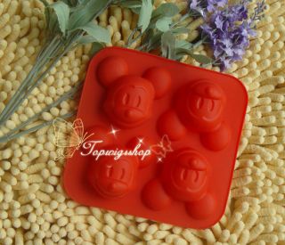 SML075 Food Grade Silicone Mickey Mouse Muffin Soap Cake Candle Mold 