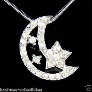 crescent moon star necklace