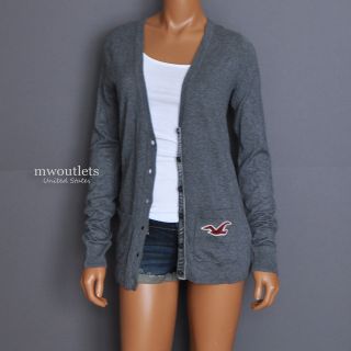 New Hollister Womens Paradise Cove Seagull Cardigan Sweater HCO 