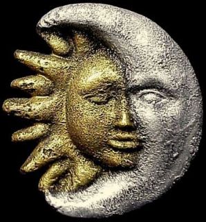SUN MOON MASK FACE ART DECO CELESTIAL WALL DECOR 12009