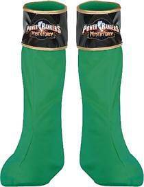 CHILD GREEN POWER RANGERS MYSTIC FORCE BOOT COVERS COSTUME DG14627