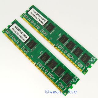   2GB KIT 2x1GB PC3200 DDR400 400Mhz 184pin DDR DIMM Memory Module