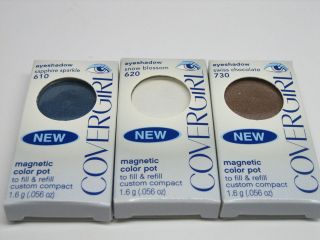 Wholesale lot of 3 pcs Cover Girl Eye Shadow Magnetic Color Pot in 