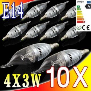   265v E14 Cool White 12W Crystal LED Spot Light Candle Light Lamp Bulb