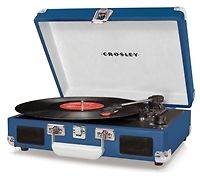 Crosley Cruiser Blue PortableTurnta​ble Record Player 33 1/3 / 45s 