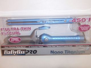 baby liss 1 inch ultra thin flat iron and 1 1/4 inch curling iron