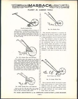 1936 ad Planet Jr Garden Cultivator Hand Plow Iron Dibble
