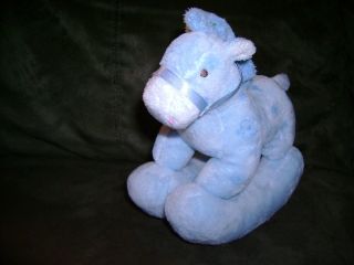   ty Light Blue Rocking Horse Baby Pretty Pony Soft Plush Toy PLuffies