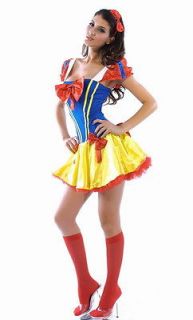 Adult Snow White Princess Fancy Dress Up Costume Outfit