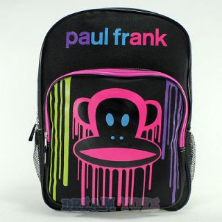 16 Paul Frank Neon Paint Large Backpack Girls   Book Bag School 