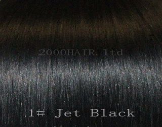 22 Full Head Clip in Hair Extensions 1# Jet Black