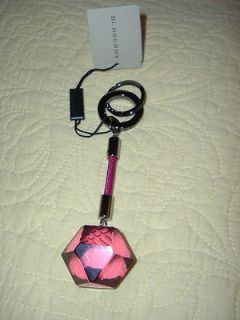 NWT Burberry Raspberry Key Ring with Dangle