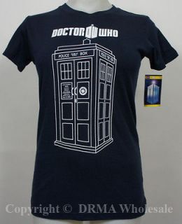Authentic DR. WHO Tardis Vector Girl Juniors Tee T Shirt S M L XL 