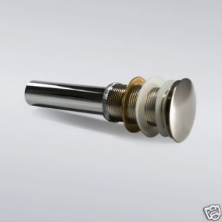 Faucet Sink Pop Up Drain W/O Overflow Brushed Nickel