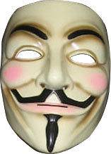 FOR VENDETTA COSTUME MASK GUY FAWKES LICENSED Anonymous