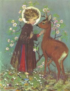 Muriel Dawson   Christ Child & Roe Deer   MEDICI PRINT