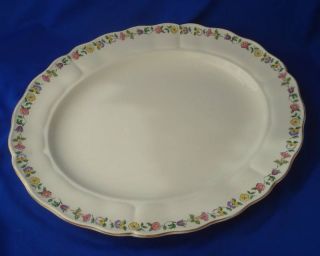 GRINDLEY GREENWAY serving platter Royal Petal Marlboro large 14 plate