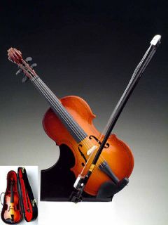 Music Instrument Miniature   7 Wooden Violin with Case & Stand   CV18