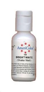   Bright White soft gel paste 3/4oz NEW cake decorating supplies