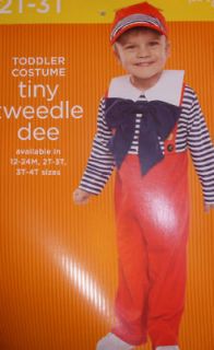 Tweedle Dee Dum Nursery Rhyme Costume 2 3 NWT