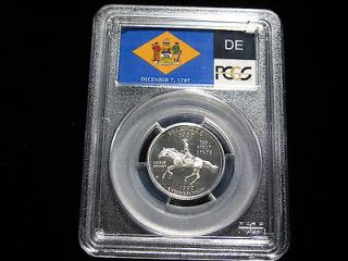 1999 S Flag Silver Delaware DE State Quarter PR69DCAM PCGS Proof 69 
