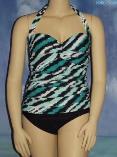 Womens BEACH BELLE FAUX TANKINI SWIMWEAR Size 20 W Halter Top Swim 