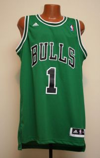Chicago Bulls Derrick Rose NBA Adidas Green St. Pats Swingman Jersey 