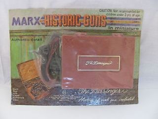 Marx Miniatures Historic Guns Derringer Cap Gun with Case on Card