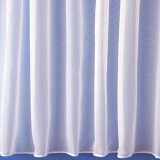 BRAND NEW PLAIN WHITE NET CURTAIN 1146, LEAD WEIGHTED, ALL SIZES 