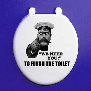   YOU TO FLUSH THE TOILET   Novelty / Humorous Toilet Seat Vinyl Sticker
