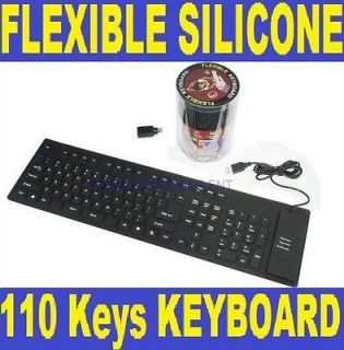   Silicone Soft Flexible Portable Waterproof Travel Keyboard 110 Keys