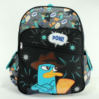 Disney Phineas and Ferb Pow Perry Backpack 16   Boys Bag Perry the 