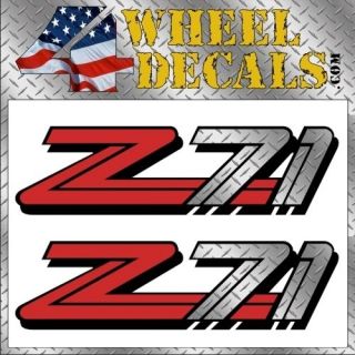 Diamond Plate Z71 Off Road Vinyl Decals / Stickers Chevy Silverado 4x4 