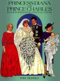 Princess Diana and Prince Charles Fashion Paper Dolls in Full Color by 