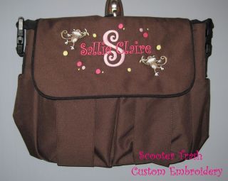 Personalized Diaper bag baby tote MONKEY jungle pink
