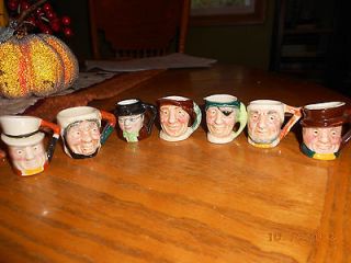 Royal Doulton Toby Miniture Mugs Set of 7