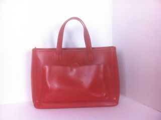 Lamarthe Red Leather Handbag Purse Size Medium