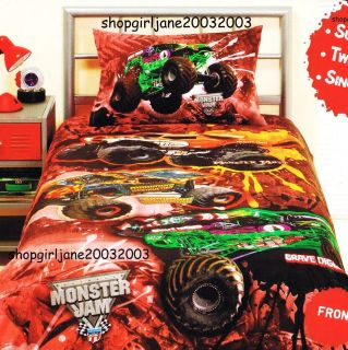 Monster Jam truck Maximum Destruction   Single/Twin Bed Quilt Doona 