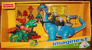Imaginext Dinosaurs 2 Pack Allosaurus and Apatosaurus Plus Men and 