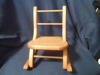 Little Wooden Folding Rocking Chair   Great to Display Doll or Stuffed 