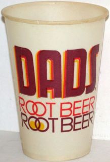 Old paper cup DADS ROOT BEER 7oz size unused new old stock excellent++ 