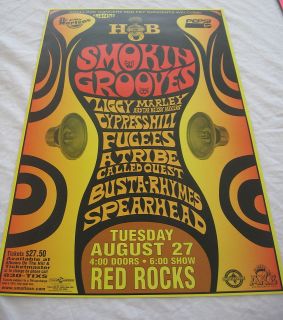 Smokin Grooves ZIGGY MARLEY Cypress Hill TOUR POSTER Red Rocks 