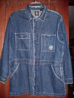 Vintage DKNY Jeans Donna Karan Man / Woman Long Denim Jacket Coat 