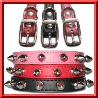 pink spiked dog collar in Spiked & Studded Collars