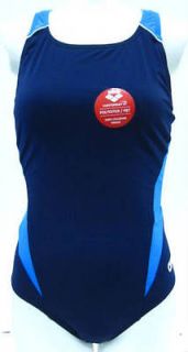 Arena Morax FL Competition Swimsuit Womens Size 34 Denim/Fast Blue 