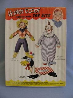 16 HOWDY DOODY Mask Face Doll Kit #H207 STUFTOY 1950