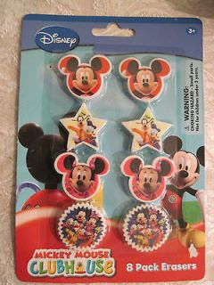 mickey mouse clubhouse 8 erasers pack minnie goofy donald pluto