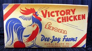 1940s Victory Chicken War Carryout/ Old Store Stock