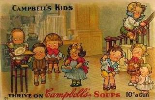 Magnet Postcard Campbells Soup Kids Thrive on Soup