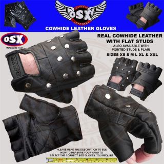   GLOVES FLAT STUDS CYCLING DRIVING BIKERS WHEELCHAIR USE & GYM